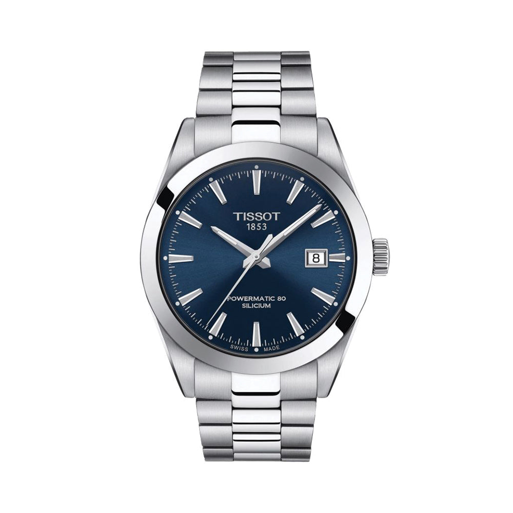 Tissot Gentleman Powermatic 80 Silicium 40mm - Blue on Bracelet
